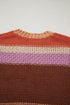 Relaxed Fit Wide Striped Chunky Knit Sweater