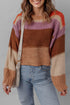 Relaxed Fit Wide Striped Chunky Knit Sweater
