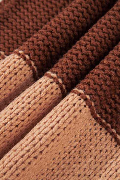 Relaxed Fit Wide Striped Chunky Knit Sweater