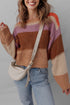 Relaxed Fit Wide Striped Chunky Knit Sweater