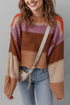 Relaxed Fit Wide Striped Chunky Knit Sweater