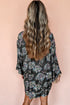 Relaxed Floral Print Button Down Shirt Dress