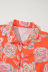Relaxed Floral Print Button Down Shirt Dress