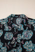 Relaxed Floral Print Button Down Shirt Dress
