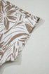 Relaxed Floral Print Short Sleeve V Neck Blouse