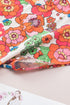 Relaxed Floral Print Split Neck Short Sleeve Top