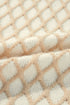 Relaxed Geometric Diamond Pattern Mock Neck Knit Sweater