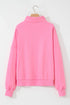 Relaxed Half Zip Kangaroo Pocket Pullover Sweatshirt
