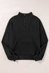 Relaxed Half Zip Kangaroo Pocket Pullover Sweatshirt