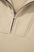 Relaxed Half Zip Kangaroo Pocket Pullover Sweatshirt