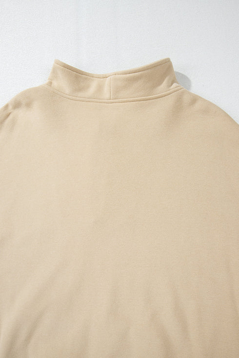 Relaxed Half Zip Kangaroo Pocket Pullover Sweatshirt