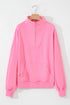 Relaxed Half Zip Kangaroo Pocket Pullover Sweatshirt