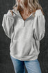 Relaxed Half Zip Kangaroo Pocket Pullover Sweatshirt