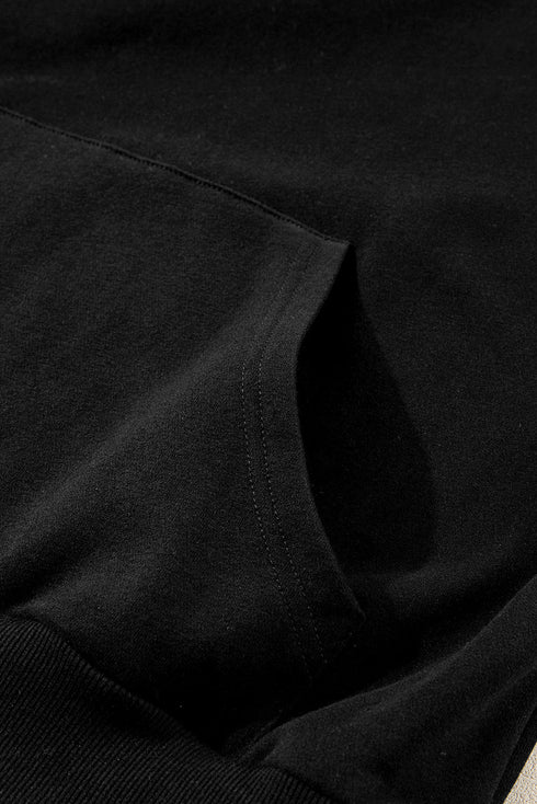 Relaxed Half Zip Kangaroo Pocket Pullover Sweatshirt