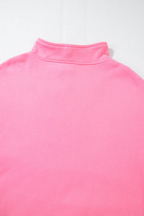 Relaxed Half Zip Kangaroo Pocket Pullover Sweatshirt