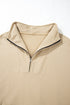 Relaxed Half Zip Kangaroo Pocket Pullover Sweatshirt