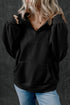 Relaxed Half Zip Kangaroo Pocket Pullover Sweatshirt
