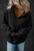 Relaxed Half Zip Kangaroo Pocket Pullover Sweatshirt