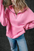 Relaxed Half Zip Kangaroo Pocket Pullover Sweatshirt