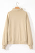 Relaxed Half Zip Kangaroo Pocket Pullover Sweatshirt