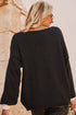 Relaxed Heart Motif Drop Shoulder Knit Sweater