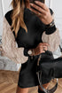 Relaxed Knit Sequin Bishop Sleeve Mini Dress