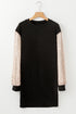 Relaxed Knit Sequin Bishop Sleeve Mini Dress