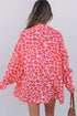 Relaxed Leopard Print Button Front Collared Shirt
