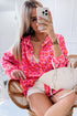 Relaxed Leopard Print Button Front Collared Shirt