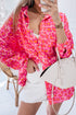 Relaxed Leopard Print Button Front Collared Shirt