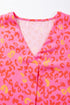 Relaxed Leopard Print V Neck Flutter Sleeve Blouse