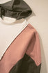 Relaxed Mixed Texture Exposed Seam Pullover Sweatshirt