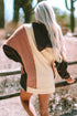 Relaxed Mixed Texture Exposed Seam Pullover Sweatshirt
