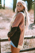 Relaxed Mixed Texture Exposed Seam Pullover Sweatshirt