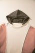 Relaxed Mixed Texture Exposed Seam Pullover Sweatshirt