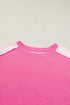Relaxed Mixed Texture Exposed Seam Thermal Pullover Top