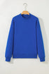 Relaxed Mock Neck Drop Shoulder Long Sleeve Sweatshirt