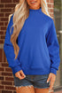 Relaxed Mock Neck Drop Shoulder Long Sleeve Sweatshirt