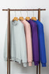Relaxed Mock Neck Drop Shoulder Long Sleeve Sweatshirt
