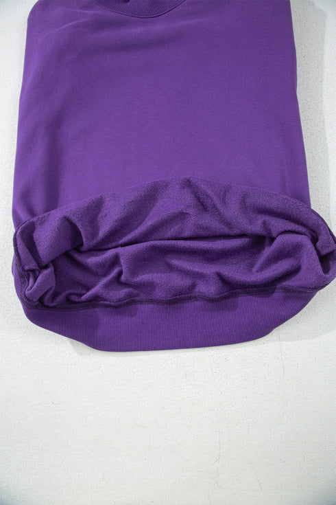 Relaxed Mock Neck Drop Shoulder Long Sleeve Sweatshirt