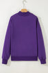 Relaxed Mock Neck Drop Shoulder Long Sleeve Sweatshirt