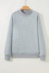 Relaxed Mock Neck Drop Shoulder Long Sleeve Sweatshirt