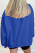 Relaxed Mock Neck Drop Shoulder Long Sleeve Sweatshirt