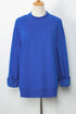 Relaxed Mock Neck Drop Shoulder Long Sleeve Sweatshirt