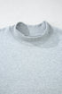 Relaxed Mock Neck Drop Shoulder Long Sleeve Sweatshirt