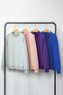 Relaxed Mock Neck Drop Shoulder Long Sleeve Sweatshirt