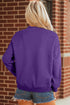 Relaxed Mock Neck Drop Shoulder Long Sleeve Sweatshirt