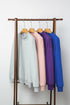 Relaxed Mock Neck Drop Shoulder Long Sleeve Sweatshirt