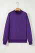 Relaxed Mock Neck Drop Shoulder Long Sleeve Sweatshirt