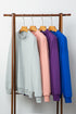 Relaxed Mock Neck Drop Shoulder Long Sleeve Sweatshirt